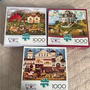 Any 3 puzzles -Buffalo Charles Wysocki Puzzle - 1000 Pieces. Chose any 3 for $10